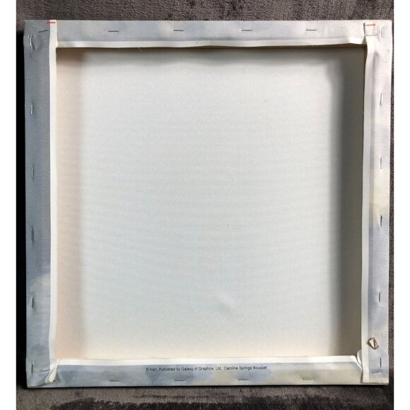 White Floral Canvas Art 12"x12" Vase Of Flowers Modern Home Decor - Picture 3 of 9